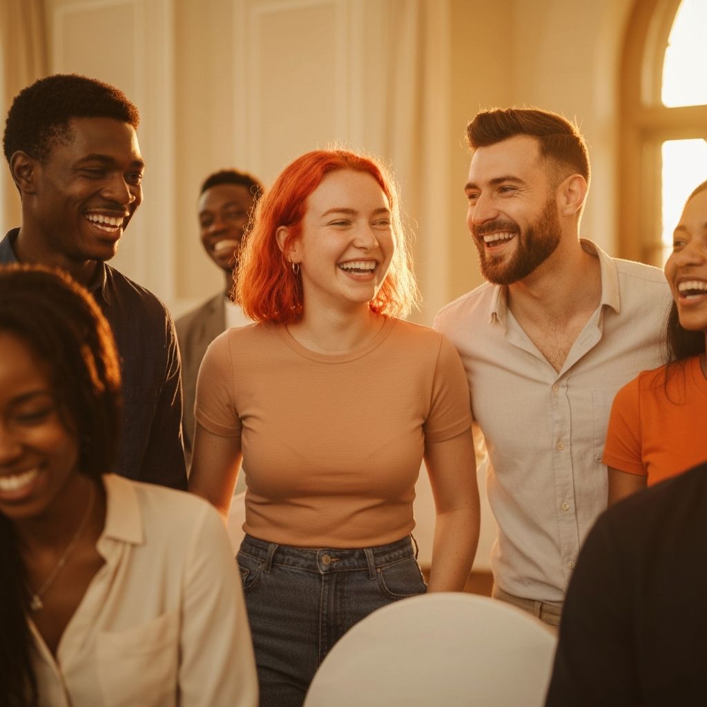 People sharing joyful moments together